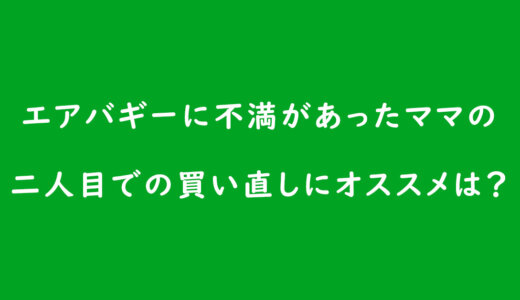 《ベビーカーの選び方》エアバギーに不満があったママの 二人目での買い直しにオススメは?