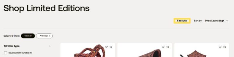 Artipoppe Shop limited editions | Bugaboo 5 results