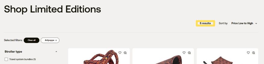 Artipoppe Shop limited editions | Bugaboo 5 results