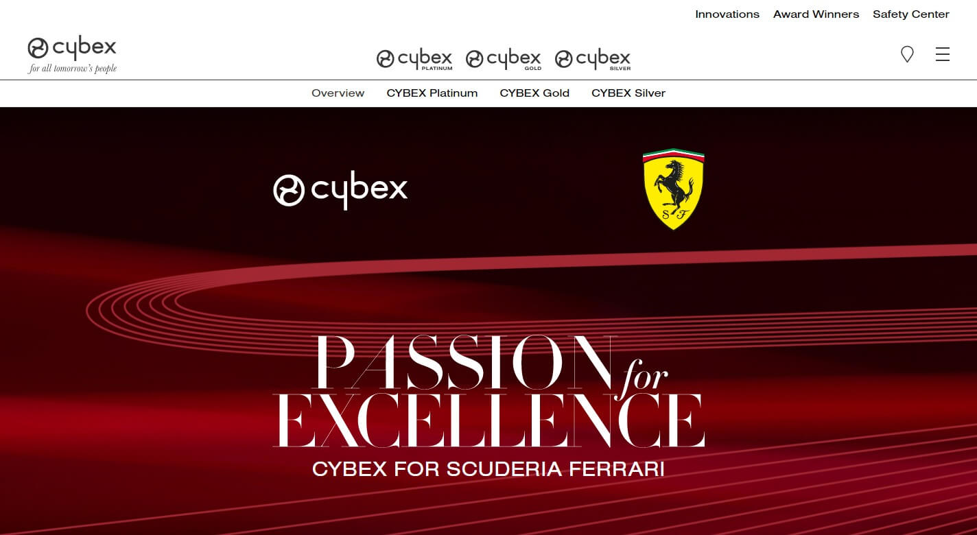 フェラーリのベビーカー（CYBEX for Scuderia Ferrari collection）が